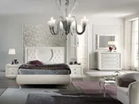 Letto classico con contenitore Modello louise bianco Artigianale a prezzo scontato