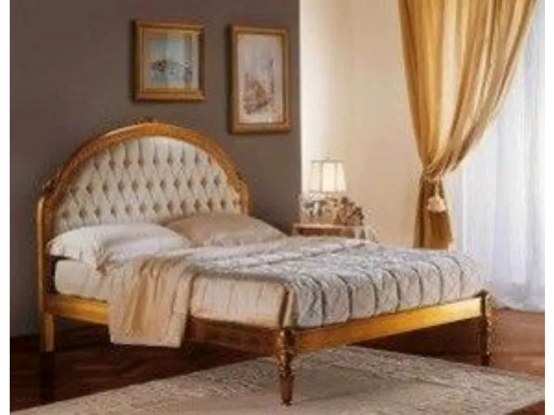 Letto classico con gambe Bagutta Artigianale a prezzo ribassato