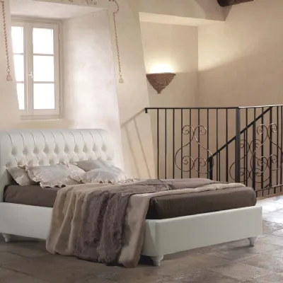 Letto imbottito con giroletto LondonLettissimia prezzo scontato