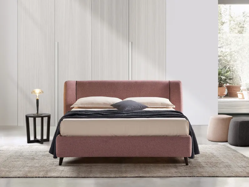 Letto Dafne slim h25 di Rosini: imbottito con contenitore, prezzo ribassato!