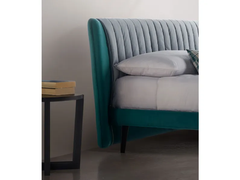 Letto Dafne slim h25 di Rosini: imbottito con contenitore, prezzo ribassato!