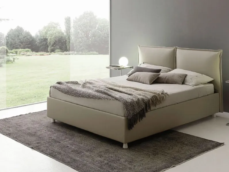 Letto Denise moderno con contenitore artigianale, 47% di sconto!