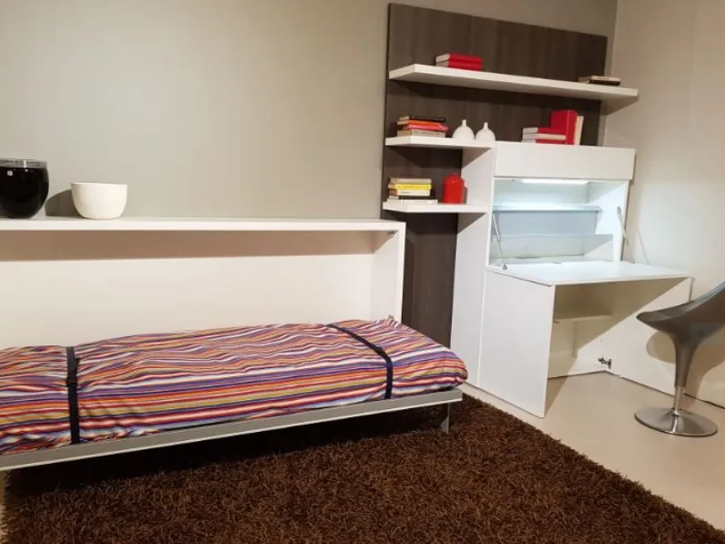 Letto design a scomparsa Poppi e home office Clei a prezzo scontato