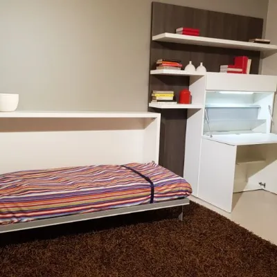 Letto design a scomparsa Poppi e home office Clei a prezzo scontato