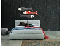 Letto matrimoniale con giroletto Academy soft Twils a prezzo scontato