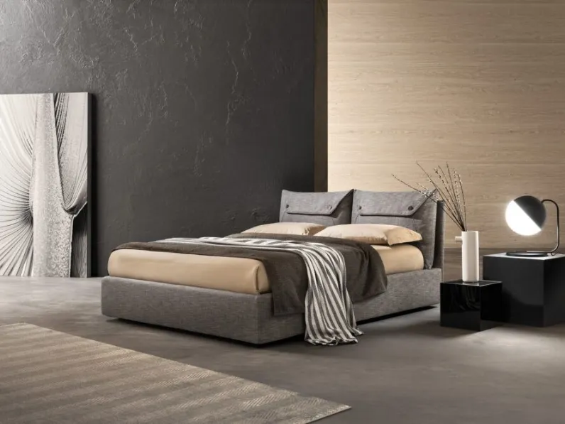 Letto design con contenitore Case * Samoa a prezzo ribassato