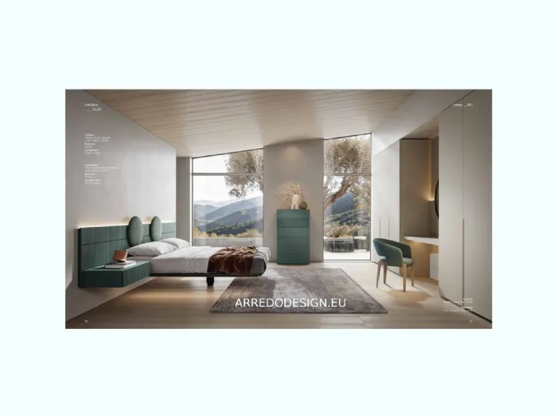 Letto matrimoniale con piedini Cloud Veneran a prezzo scontato