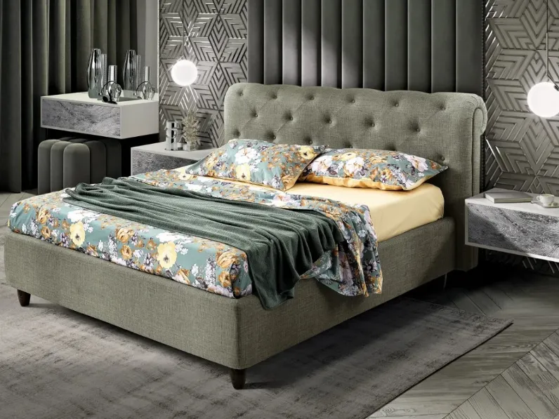 Letto design con contenitore Boheme Artigianale a prezzo ribassato