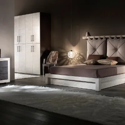 Letto design con contenitore Etnico essential Outlet etnico a prezzo scontato