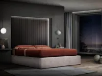 Design moderno: Letto con Giroletto, sommier vari, tessuti e pelli. Contenitore Md Work a prezzo scontato.