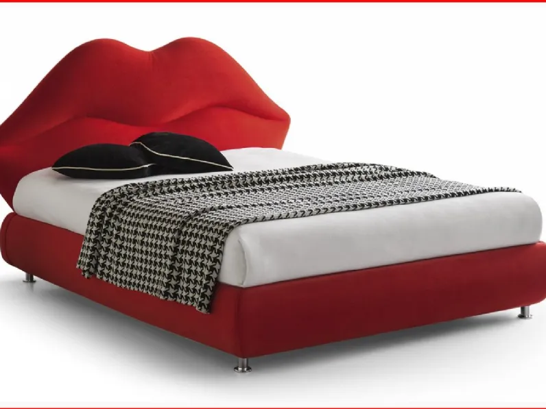 Letto design con contenitore Kiss Nefi a prezzo ribassato