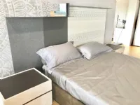 Letto design con contenitore Krea - letto contenitore con boiserie Tomasella a prezzo ribassato