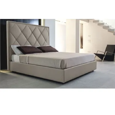 Letto imbottito con contenitore Letto in pelle contenitore luxury italiaMd worka prezzo scontato