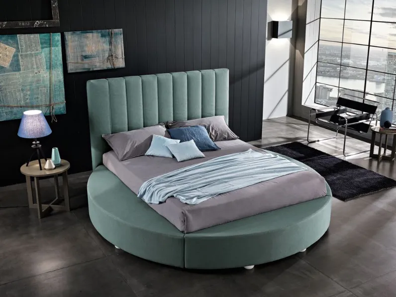 Letto design con contenitore Round Md work a prezzo scontato