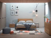 Letto design con gambe Siri Novamobili a prezzo ribassato