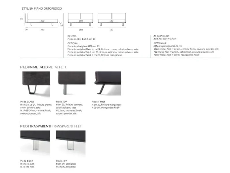 Letto design * stylish piano ortopedico Samoa scontato 35%