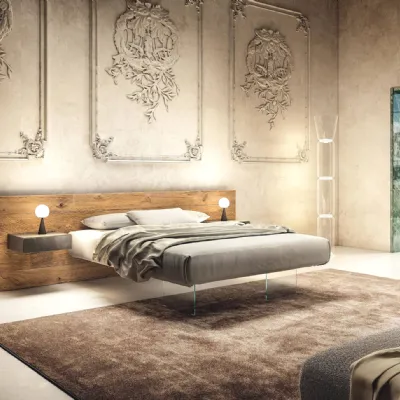 Letto design con piedini Air 1524 Lago a prezzo scontato