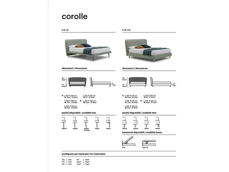 Letto design Corolle Bolzan letti con uno sconto esclusivo