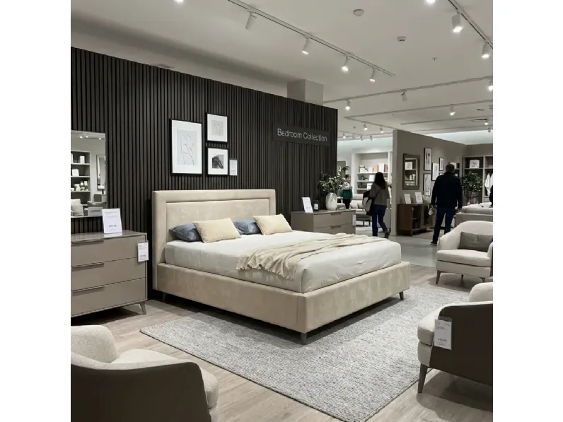 Letto design con contenitore Dubai Collezione esclusiva a prezzo ribassato