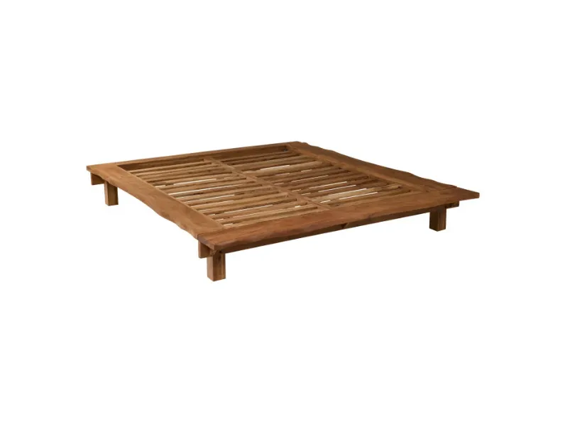 Letto design Letto doro acacia Outlet etnico con un ribasso del 33%