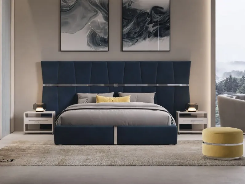 Approfitta dello sconto 38% sul letto Letto luxury maxi acciaio velluto di Md work