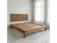 Letto in legno con giroletto Letto opium bed teak�Outlet etnico�a prezzo ribassato