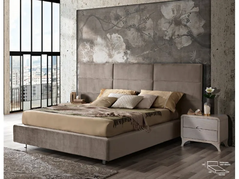 Letto design Letto testiera alta modello firenze Md work con un ribasso esclusivo