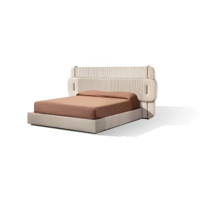 Letto design Luxury pelle e ottone Md work con un ribasso esclusivo