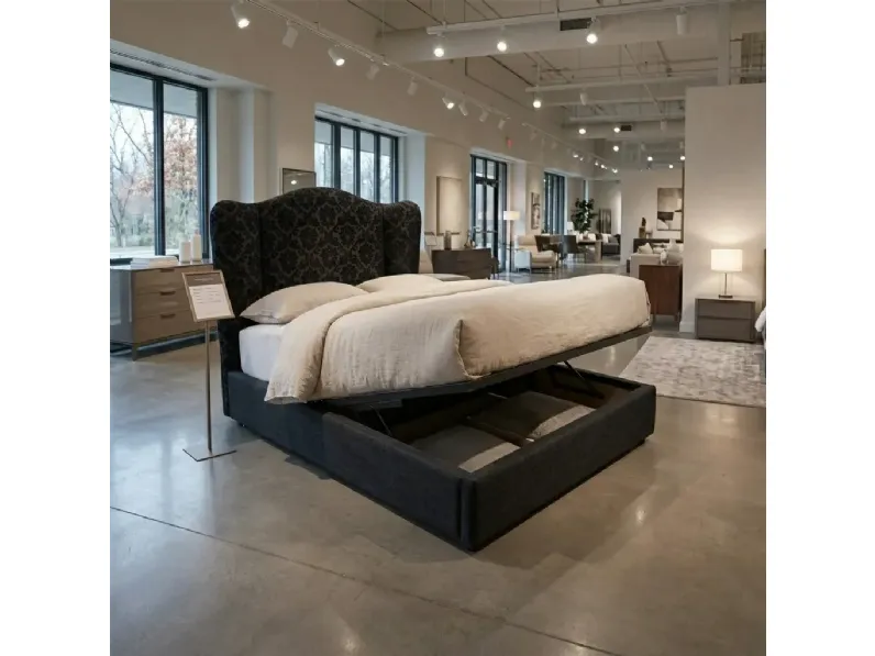 Letto matrimoniale design Duca damasco  Collezione esclusiva a prezzo scontato