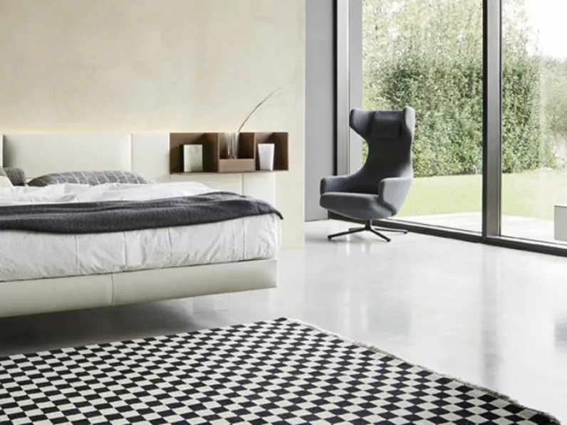 Letto imbottito con giroletto Ecletto Sangiacomo a prezzo scontato