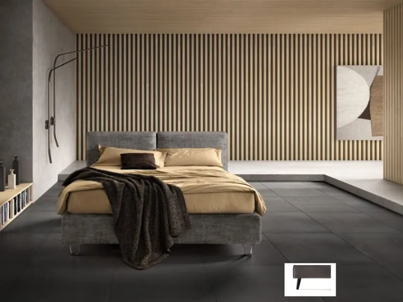 Letto design con contenitore Form compatto Samoa a prezzo ribassato