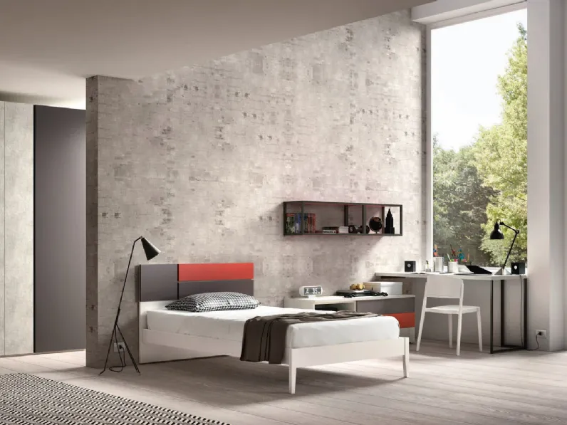 Letto piazza e mezzo con pediera Fusion Zg mobili a prezzo scontato