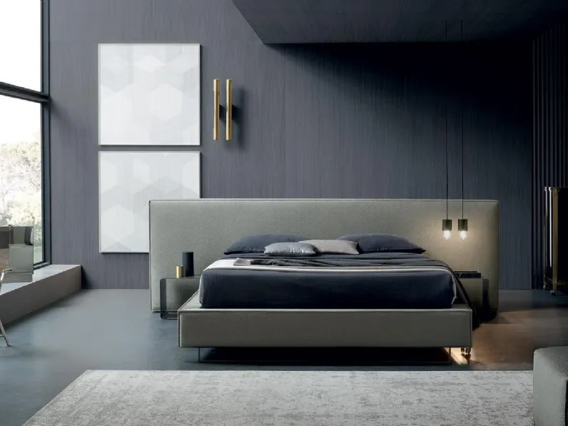 Letto imbottito con contenitore 200 x 200Artigianalea prezzo ribassato