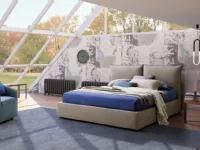 Letto imbottito con contenitore AllenLe comforta prezzo ribassato