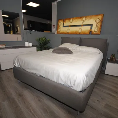 Letto imbottito con contenitore AmbraBontempia prezzo ribassato