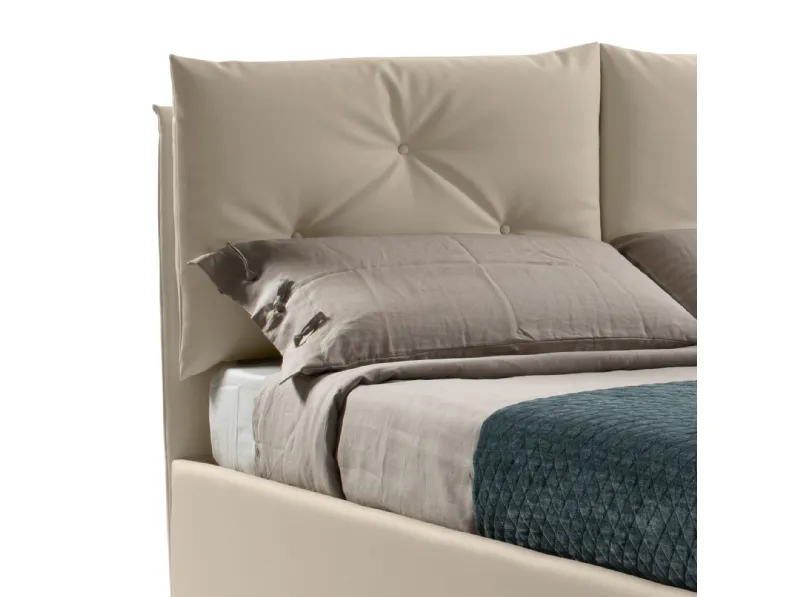 Letto imbottito con contenitore Francisco pronta consegna Md work a prezzo scontato
