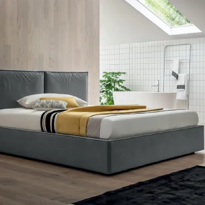 Letto imbottito con contenitore George Felis a prezzo ribassato