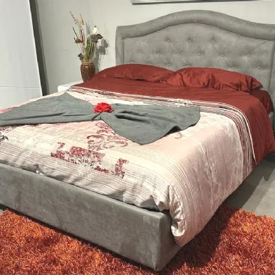 Letto imbottito con contenitore Hamily La casa modernaa prezzo scontato