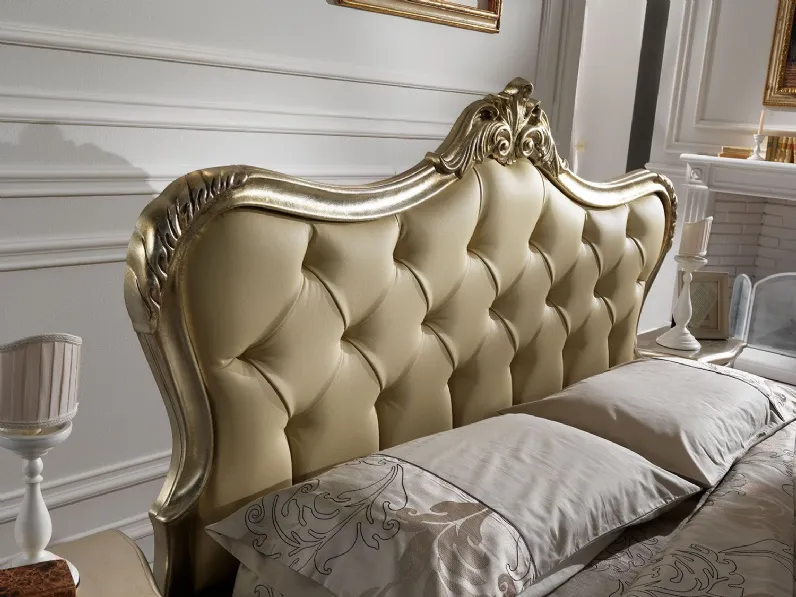 Letto classico Letto con contenitore e legno in foglia oro Md work scontato 41%