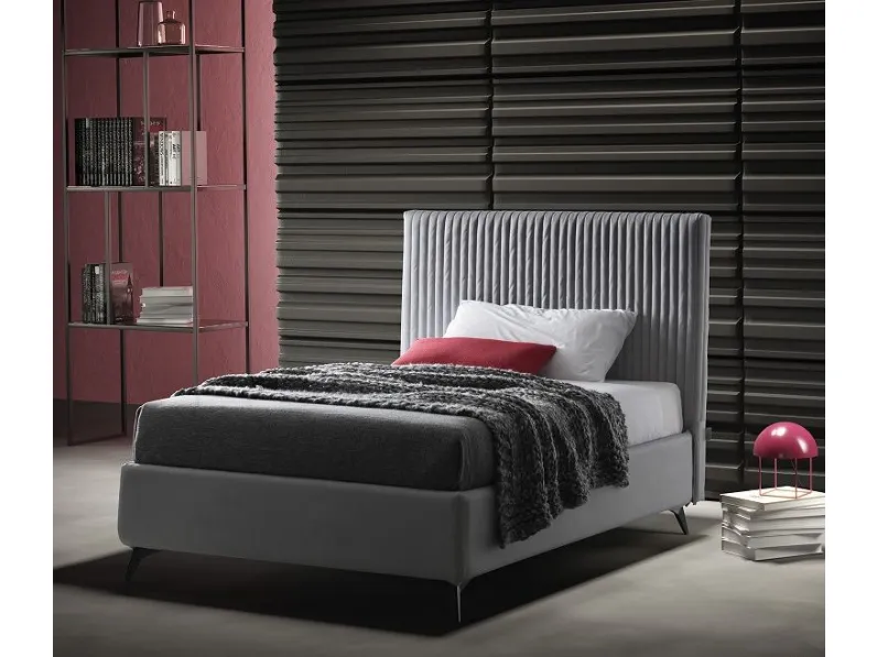 Letto piazza e mezzo con contenitore Letto contenitore velluto extra luxury Md work a prezzo ribassato