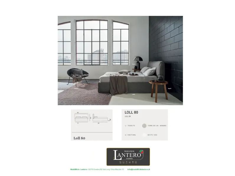 Letto moderno Letto matrimoniale loll Gervasoni scontato 25%