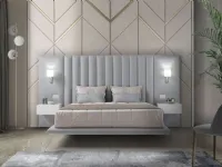 Letto imbottito con contenitore Letto matrimoniale maxi  completo di comodini e luci �Md work�a prezzo ribassato