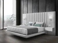Letto imbottito con contenitore Letto matrimoniale maxi  completo di comodini e luci �Md work�a prezzo ribassato