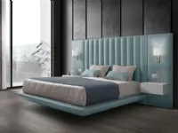 Letto imbottito con contenitore Letto matrimoniale maxi  completo di comodini e luci �Md work�a prezzo ribassato