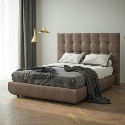 Letto imbottito con contenitore Letto mod.brooklyn di giessegi con contenitore scontato del 50%Giessegia prezzo scontato