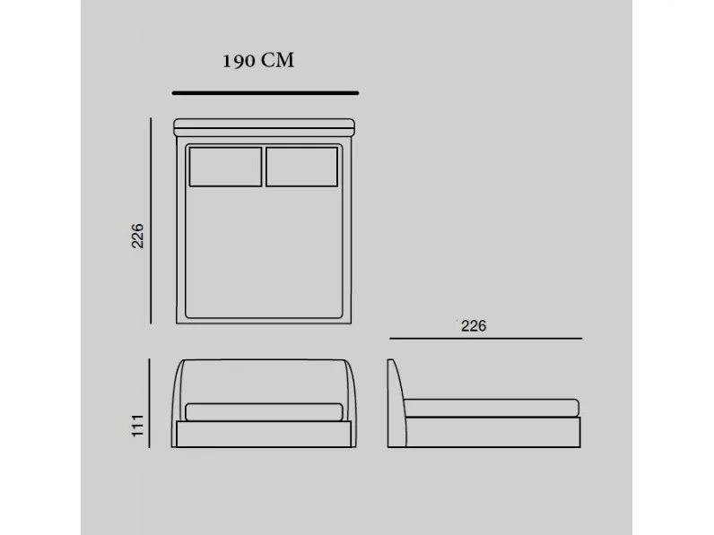 Letto imbottito con contenitore Letto moderno news 2020  Md work a prezzo ribassato