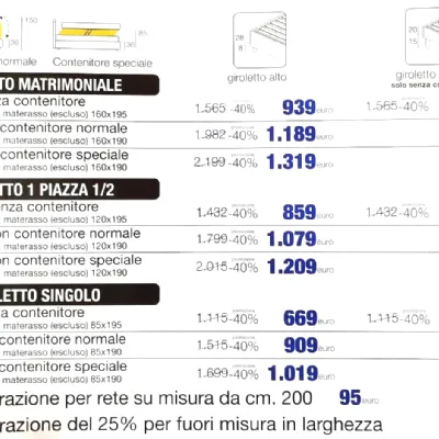Letto imbottito con contenitore PegasoSalvettia prezzo scontato