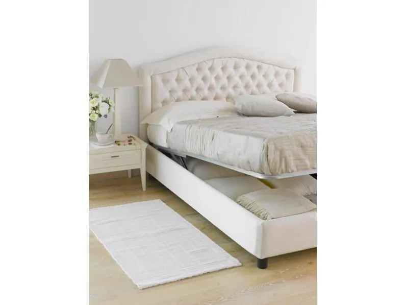 Letto classico con contenitore Zaffiro Hopplà a prezzo scontato
