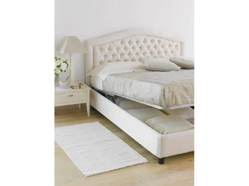 Letto classico con contenitore Zaffiro Hopplà a prezzo scontato