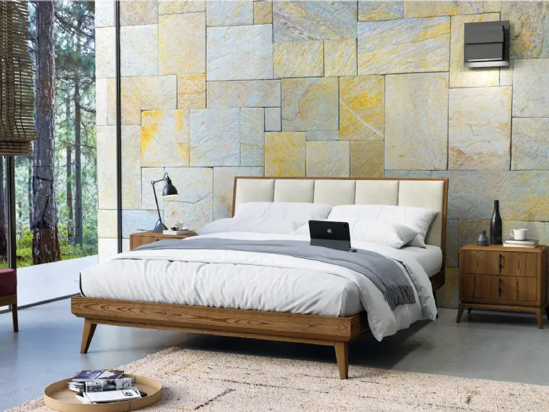 Letto matrimoniale moderno 1309 Mobilificio bellutti a prezzo ribassato